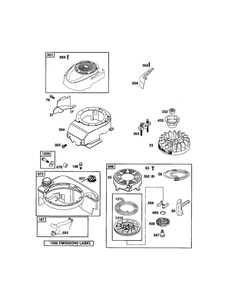 Blower Housing/Rewind Starter Diagram and Parts List for 122T05-0846-EA  Briggs and Stratton Engine